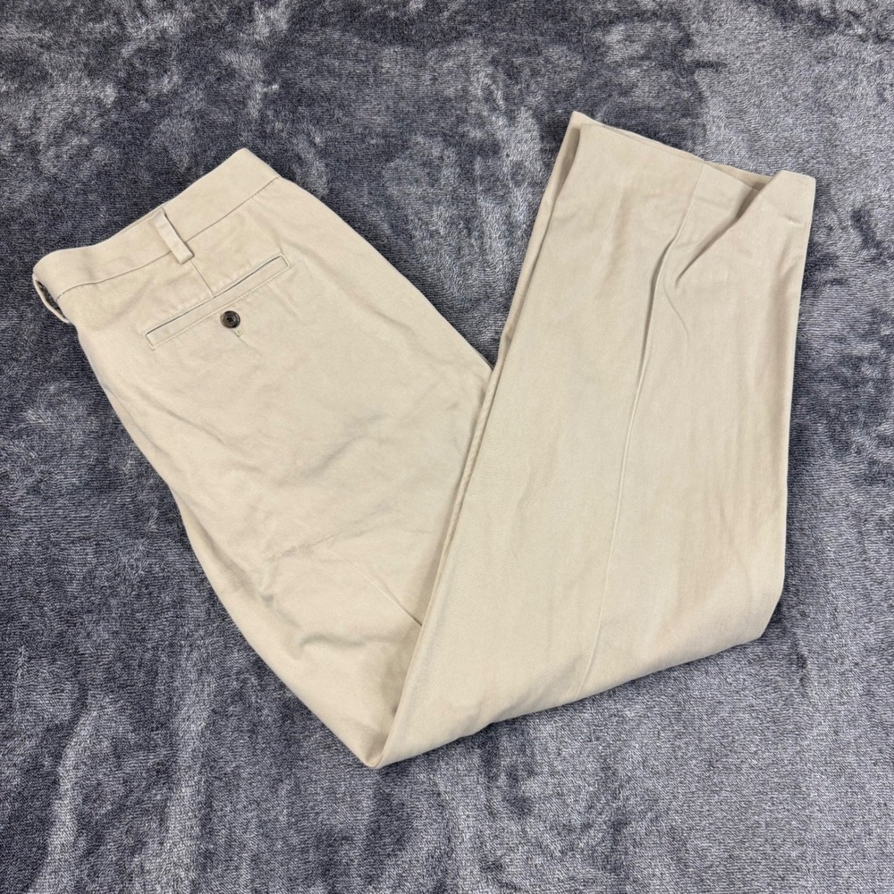 Eddie Bauer Chinos Mens 38x34 Khaki Wrinkle Resistant Cotton Straight Leg Pants